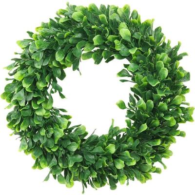 China Factory price round touch wreath ring of simulation 27cm diameter jasmine wreath artificial flowers natural plastic flower wreaths for sale