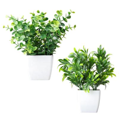 China Eco-Friend Home Decoration DIY Eucalyptus Plants Simulation Artificial Plastic Orchid Plant Fake Potting for sale