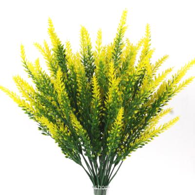 China Fashional Wholesale Home Decoration Simulation Custom Flower Ties Plastic Group of 5 Forks Plants Artificial Lavender Flowers for sale