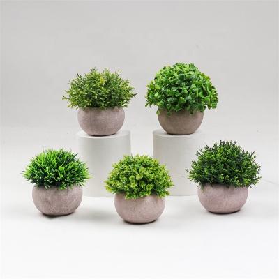 China Plastic Diy Decor Eco-Friend Artificial Plant Plants Custom Simulation Small Artificial Green Home Potted Plant for sale