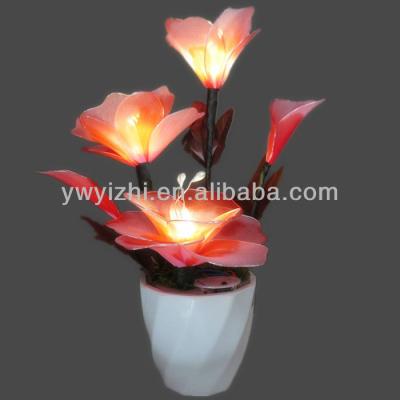 China 2013 Newest Only Have High Quality Nylon Artificial Flowers Material Online Shopping Low Potted Flower Potted Led Decorative Flower Lights Mini Bonsai Tree for sale