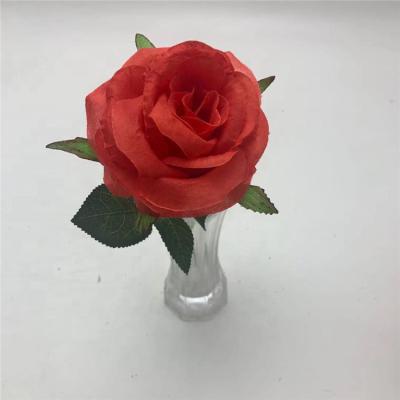 China Artificial Flower Bouquet Fashional Fabric Roses Home Simulation Large Professional Custom Silk Decorative Single Red Rose Flower Bouquets for sale