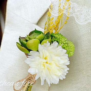 China HOT Sale Silk Artificial Flower Headdress Corsage for Groom and Bride for sale