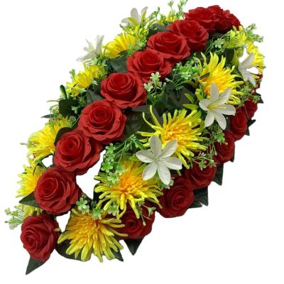 China Yiwu 75cm Silk Chrysanthemum Rose Garland for sale