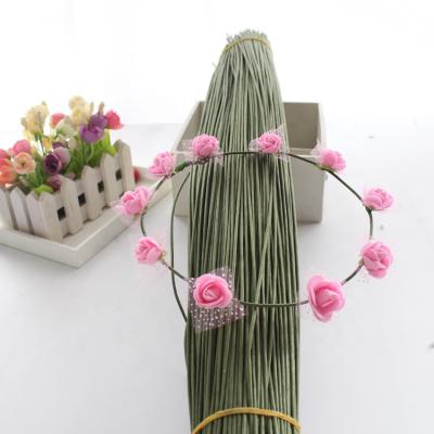 China Custom Wholesale Simulation Iron Wire Wreath Accessories Soft Wire Rattan for sale