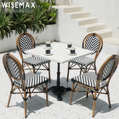 China WISEMAX modern FURNITURE ourdoor patio rattan chair cafe waterproof leisure chair for sale