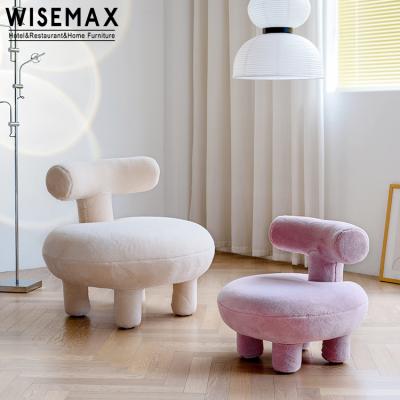 China WISEMAX FURNITURE Living Room Furniture Adjustable Modern Lamb Wool Sofa Chair Leisure Lazy Sofa (Other) Kid Reading Room Chairs Sofa For Kid for sale