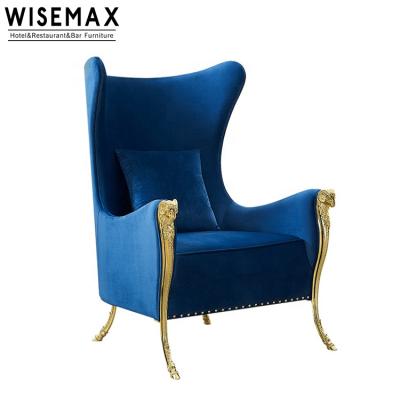 China Leisure Luxury Italian Gold Back Gold Color Hotel Mid Century Style Accessories Customized Fabric Lounge Chair Customized Brass Lounge Chair for sale