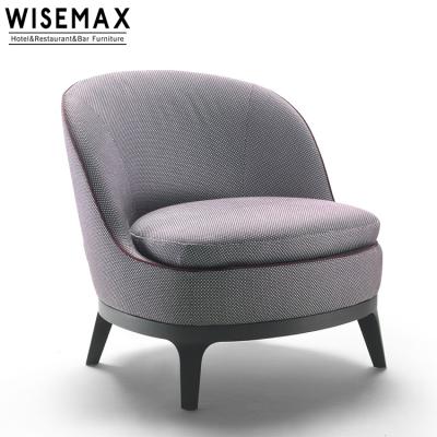 China Customized Modern Pattern Cloth Fabric Chair Wooden Frame Lounge Designer Color Leisure Sofa Chair For Hotel Living Single Room Chair for sale