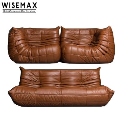 China Hot Sale WISEMAX FURNITURE Sofa Bed LigneRoset Togo Fabric Sofa Living Room Nordic Modern Couch Light Luxury Leather Sponge for sale