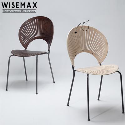 China Fast Food Restaurant Plywood Chair Modern Hot Selling Angled Design Chairs For Dining Table for sale