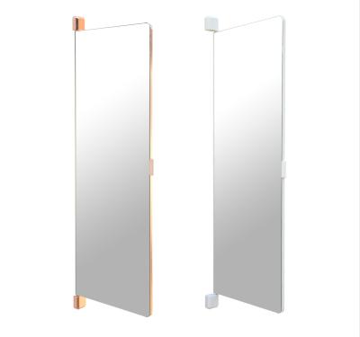 China Aluminum Alloy Minimalist Hot Sale Glass Cabinet Sliding Doors Wardrobe Rotating Mirrors for sale