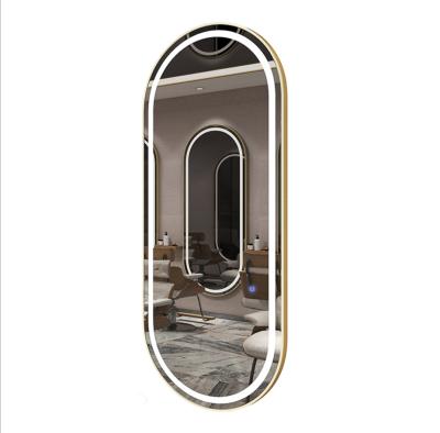 China Morden Customized Color Alloy Glass Aluminum Furniture Modern Led Smart Mirror for sale