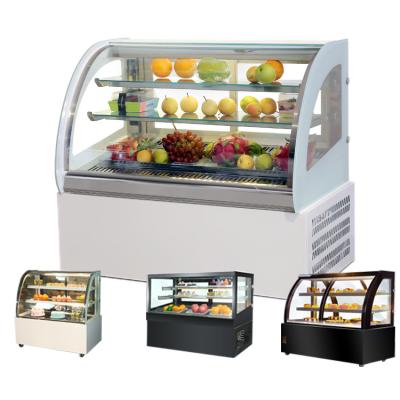 China Single-Temperature Curved Pastry Showcase Fridge 3 Tier Rack Bakery Freezer Fridge Cake Chiller Display for sale