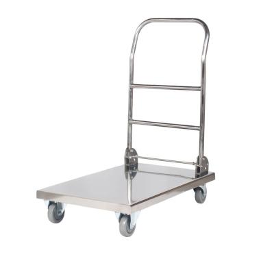 China Folding Mobile Transfer Goods Stainless Steel Trolley Cart for sale