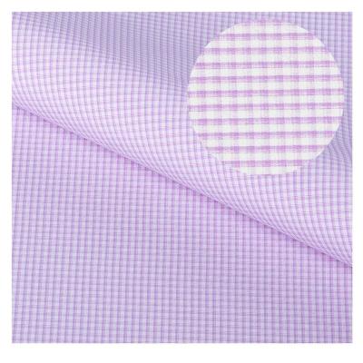 China New Small Wrinkle Free Design Jacquard 100% Cotton Woven Check Shirt Cloth Fabric for sale