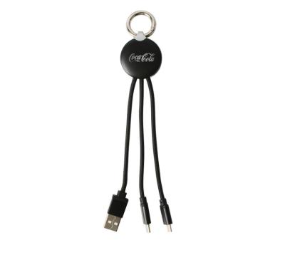 China Mobile Phone 2 in 1 Beautiful Coil Main Braided Phone Ring Type C Charging Cable for sale