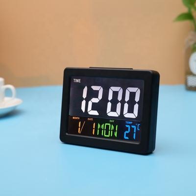 China China Style Antique Minimalist Black Night Square Tabletop Electronic Digital Clock for sale