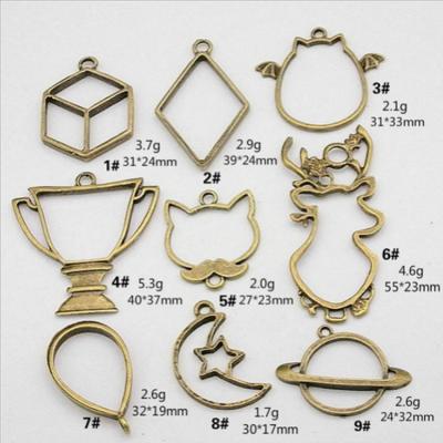 China DIY Pendants Jewelry Fashion Wholesale Metal Bronze Fancy Shapes Charms Custom Charms For Jewelry Making for sale