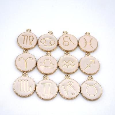 China Necklace For DIY Jewelry Making Customized Bronze Plated Enamel Word Tags Pendant Charms for sale