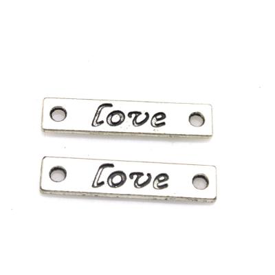 China Custom Inspirational Necklace Word Plate Logo Tags Charm Pendants For DIY Necklace Making Jewelry for sale