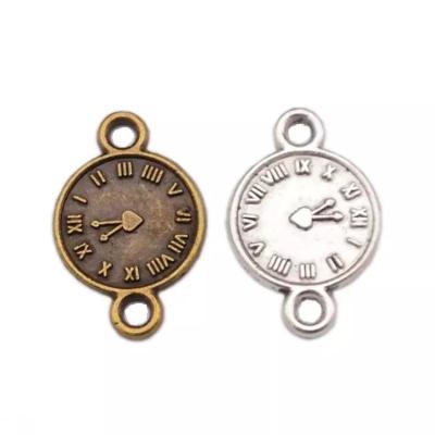 China CLASSIC Hot Sales Metal Alloy Clock Charms Pendants For DIY Bracelet Necklace Making for sale