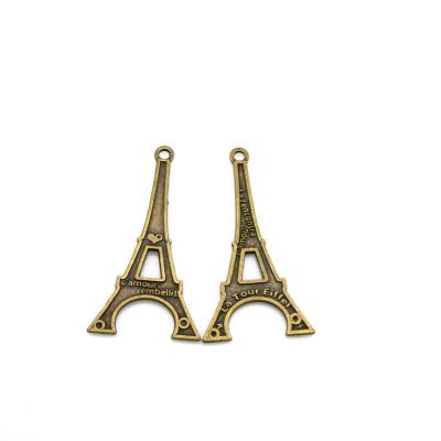 China Fashion factory wholesale antique bronze Eiffel Tower pendant charms for jewelry making for sale