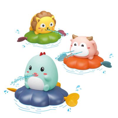 China Hot Selling Baby Bath Toy Pull Line Spray Water Cognitive Floating Shower Bathtub Children Playing Bath Toys for sale