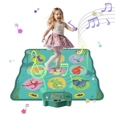 China New Kids Pedal Mat Parent-Child Interaction Toy Portable Dinosaur Keyboard Music Music Cover Eco-friendly Musical Dancing Game for sale