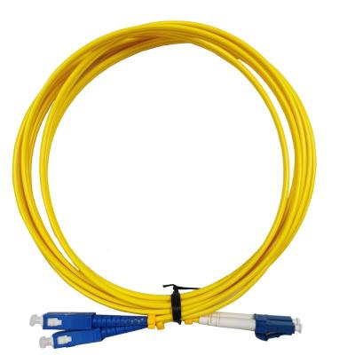 China Fiber Optic Patch Cord SC LC SM Fiber Optic Cable Jumper 3M/5M/10M/15M Yellow Patch Cord DTL-PC for sale