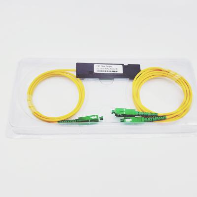 China FTTH FTTB FTTX Network FBT Coupler 1x2 Fiber Optic Splitter PLC Splitter 1x2 ABS Type for sale