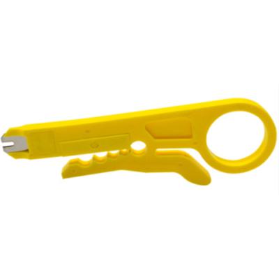 China Yellow Color Mini Power Cable Splitter Knife Wire Stripper Cutter Cable Stripper For UTP/STP Cable for sale