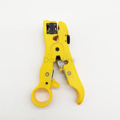 China Yellow Coaxial Cable Stripping Rotary Clamp Stripper For UTP/STP RG59/6/7/11 3 In Tool Universal Stripping Tool for sale