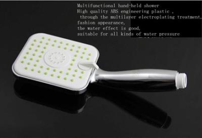 China Rectangular Hand Held Filtering Shower Head Multi Spray With Holder / Hose for sale