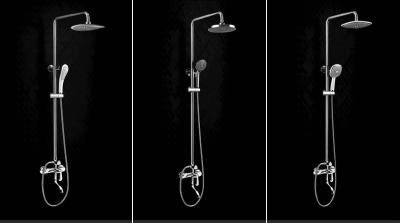 China Round Thermostatic Shower Mixer Set / Shower Spray Set Wall Mounted for sale