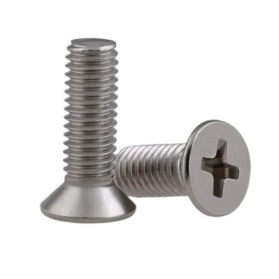 China Factory Supplier Flat Steel Flat Head Screws Cross Recess Countersunk Screws for sale