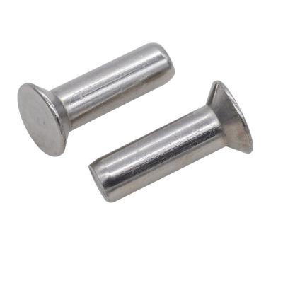 China High Quality Stainless Steel Aluminum M5 M6 Solid Head Solid Rivet Head Flat Thin Countersunk Rivets for sale