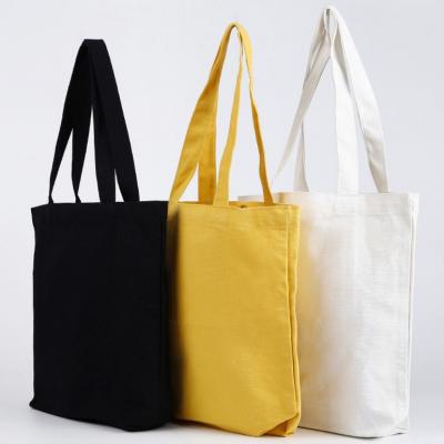 China Cheap Wholesale Colorful Cotton Handled Handle Shopping Bag Canvas Tote Bag for sale