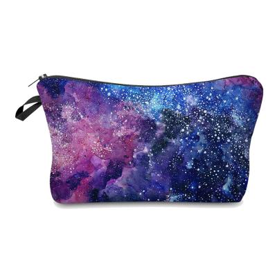 China Fashion Elegent Gorgeous Magic Cosmetic Toiletry Bag Multicolor Starry Sky Pouch Makeup Bag for sale