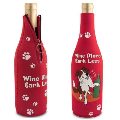 China Insulated Neoprene Wine Bottle Sleeve/Wine Bottle Cooler Bag/Champagne Cooler Bag for sale