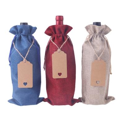 China Drwastring Drawstring Bag Wine Bag Package Label Canvas Set, Wine Bottle Bag, Wine Bag Blind Wholesale for sale