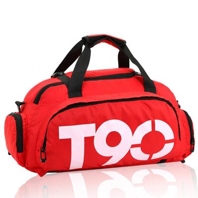 China Fashion T90 Mens Womens Weekender Tote Duffle Backpack Sports Sneaker Business Travel Travel Bags Gym Bag Custom Logo With Shoes Compartment for sale