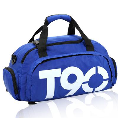 China Wholesale Custom Fashion Cheap Backpack Mens Duffle T90 Travel Bags Sports Gym Bag With Shoes Compartment for sale