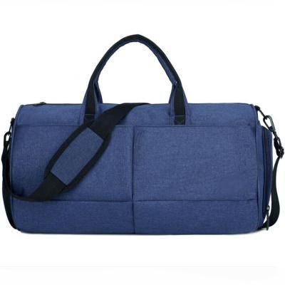 China New Fashion China Supplier Fashion Rpet Polyester Large Sports Duffle Bag With Shoes Compartment for sale