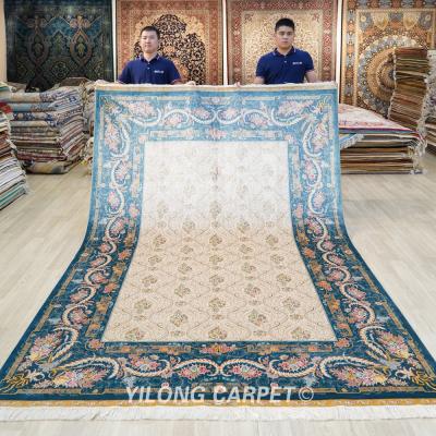 China YILONG washable 6.56' x9.84' x9.84' home decoration handmade floral silk rug persian silk blanket for sale