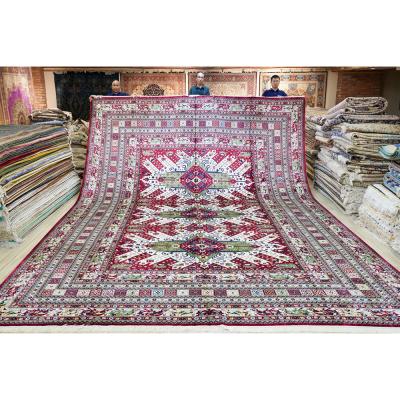 China YILONG washable 14' x20' x20 Huge Palace Silk Handmade Huge Blanket Handmade Large Palace Cashmere Area Rug for sale