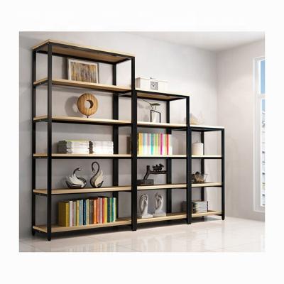 China New Durable Wooden Metal Shop / Wooden Metal Supermarket Racks Display Shelves for sale