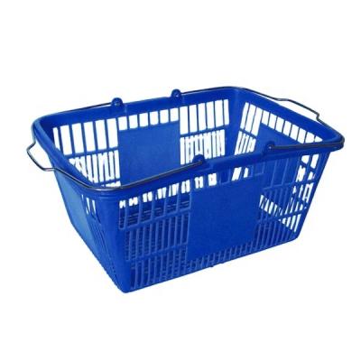 China New YUNYU Metal Handle Wholesale Plastic Tender Shopping Basket for sale