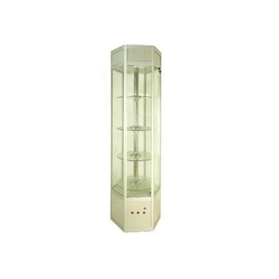 China Use for supermarket/hypermarket or moblie phone shop attractive rotatable cell phone glass display cabinet for sale