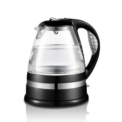 China 360 Degree Base Homezest T-822F Tea Kettle Electric Rotating Glass Electric Teapot Hotter Kettle for sale